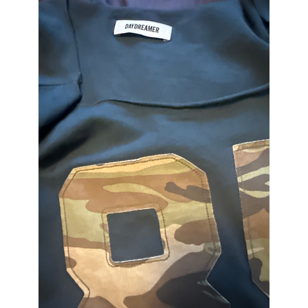 Daydreamer Womens 85 Camo Varsity Oversized T-Shirt Olive Green Cotton Large - Picture 5 of 7